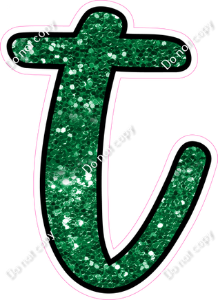 CUL 23.5" Individuals - Green Sparkle t