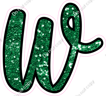 CUL 23.5" Individuals - Green Sparkle w