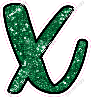 CUL 23.5" Individuals - Green Sparkle x