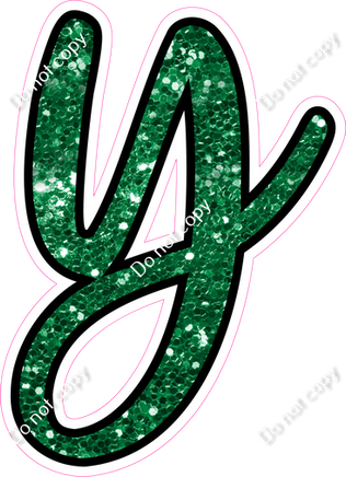 CUL 23.5" Individuals - Green Sparkle y