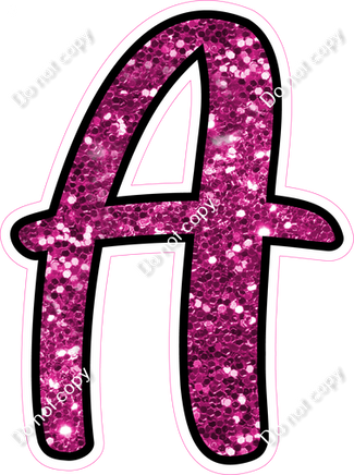 CUL 23.5" Individuals - Hot Pink Sparkle A