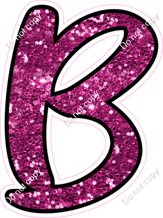 CUL 23.5" Individuals - Hot Pink Sparkle B