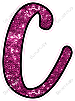 CUL 23.5" Individuals - Hot Pink Sparkle C