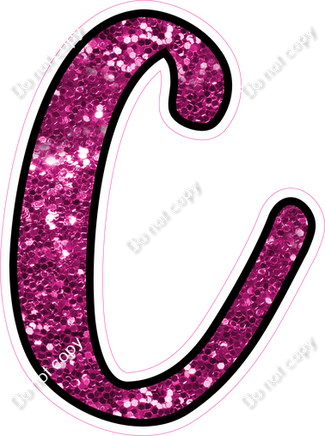 CUL 23.5" Individuals - Hot Pink Sparkle C