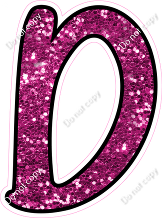 CUL 23.5" Individuals - Hot Pink Sparkle D