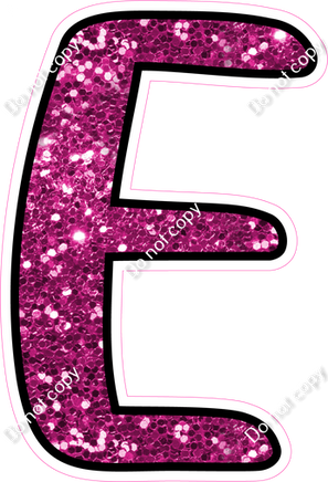 CUL 23.5" Individuals - Hot Pink Sparkle E