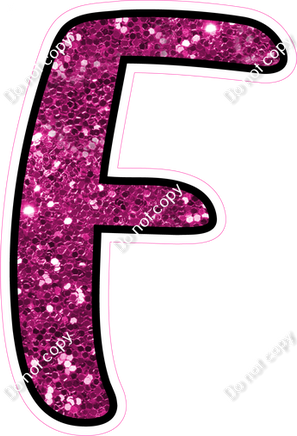 CUL 23.5" Individuals - Hot Pink Sparkle F