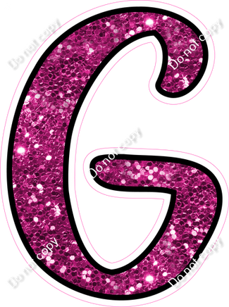 CUL 23.5" Individuals - Hot Pink Sparkle G