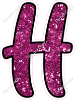 CUL 23.5" Individuals - Hot Pink Sparkle H