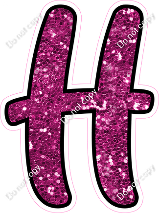 CUL 23.5" Individuals - Hot Pink Sparkle H