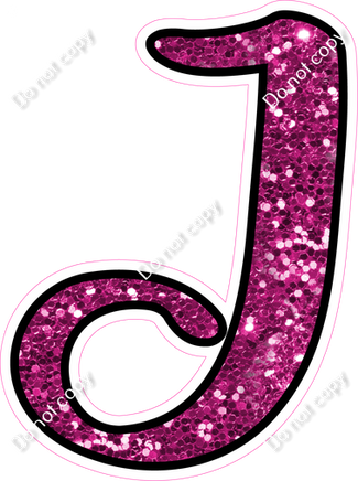 CUL 23.5" Individuals - Hot Pink Sparkle J
