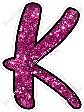 CUL 23.5" Individuals - Hot Pink Sparkle K