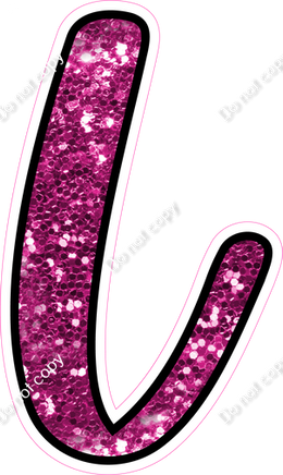 CUL 23.5" Individuals - Hot Pink Sparkle L