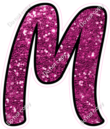 CUL 23.5" Individuals - Hot Pink Sparkle M