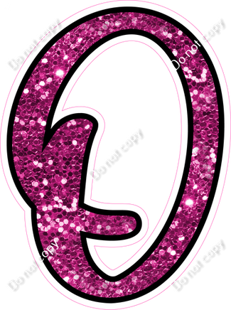 CUL 23.5" Individuals - Hot Pink Sparkle O