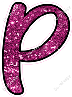 CUL 23.5" Individuals - Hot Pink Sparkle P