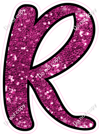 CUL 23.5" Individuals - Hot Pink Sparkle R
