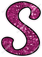 CUL 23.5" Individuals - Hot Pink Sparkle S