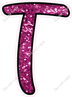 CUL 23.5" Individuals - Hot Pink Sparkle T