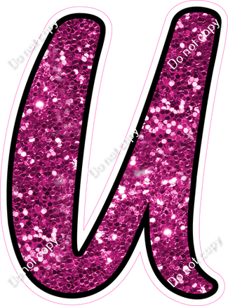 CUL 23.5" Individuals - Hot Pink Sparkle U