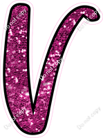 CUL 23.5" Individuals - Hot Pink Sparkle V