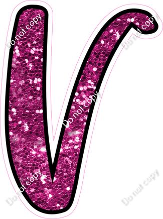 CUL 23.5" Individuals - Hot Pink Sparkle V