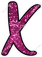 CUL 23.5" Individuals - Hot Pink Sparkle X