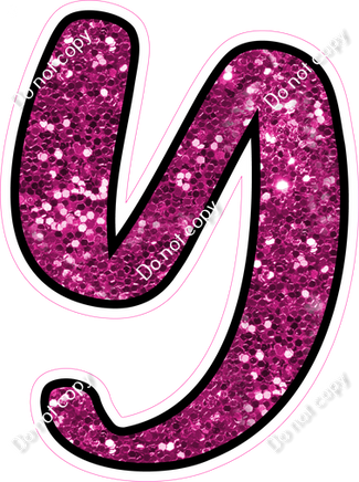 CUL 23.5" Individuals - Hot Pink Sparkle Y