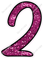 CUL 23.5" Individuals - Hot Pink Sparkle 2