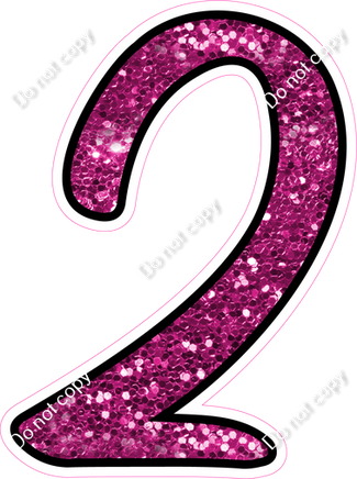 CUL 23.5" Individuals - Hot Pink Sparkle 2