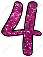 CUL 23.5" Individuals - Hot Pink Sparkle 4