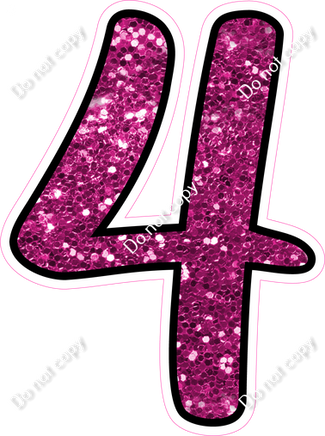 CUL 23.5" Individuals - Hot Pink Sparkle 4