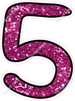 CUL 23.5" Individuals - Hot Pink Sparkle 5