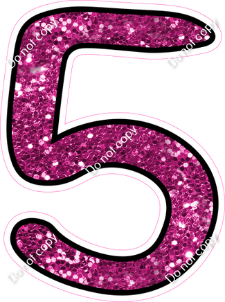 CUL 23.5" Individuals - Hot Pink Sparkle 5