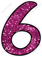 CUL 23.5" Individuals - Hot Pink Sparkle 6