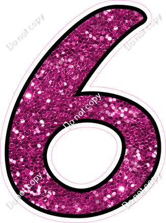 CUL 23.5" Individuals - Hot Pink Sparkle 6