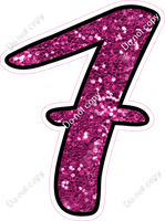 CUL 23.5" Individuals - Hot Pink Sparkle 7