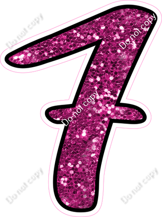 CUL 23.5" Individuals - Hot Pink Sparkle 7