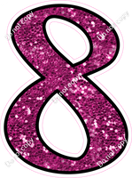 CUL 23.5" Individuals - Hot Pink Sparkle 8