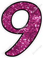 CUL 23.5" Individuals - Hot Pink Sparkle 9