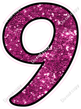 CUL 23.5" Individuals - Hot Pink Sparkle 9