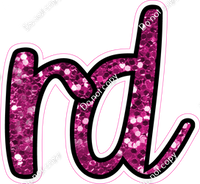 CUL 23.5" Individuals - Hot Pink Sparkle RD