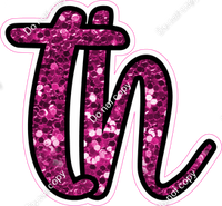 CUL 23.5" Individuals - Hot Pink Sparkle TH