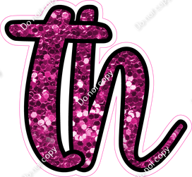 CUL 23.5" Individuals - Hot Pink Sparkle TH