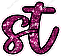 CUL 23.5" Individuals - Hot Pink Sparkle ST