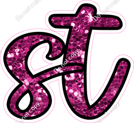 CUL 23.5" Individuals - Hot Pink Sparkle ST