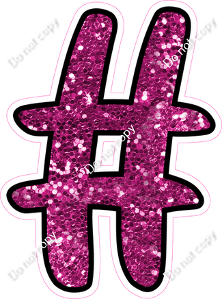 CUL 23.5" Individuals - Hot Pink Sparkle #