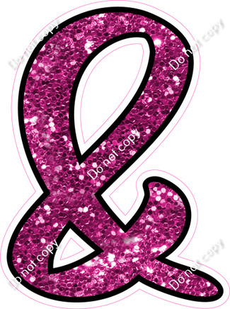 CUL 23.5" Individuals - Hot Pink Sparkle &