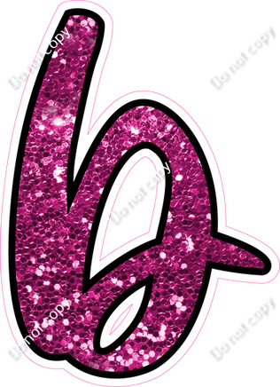 CUL 23.5" Individuals - Hot Pink Sparkle b