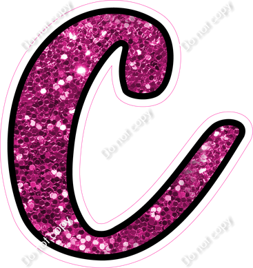 CUL 23.5" Individuals - Hot Pink Sparkle c